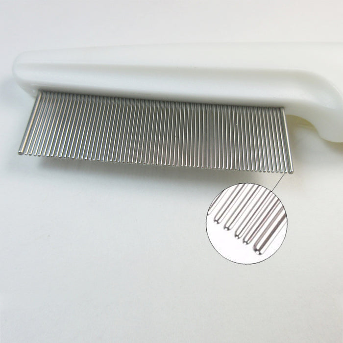 Fine Pet Dog Hair Shedding Grooming Flea Comb Puppy Cat Stainless Pin Brush Tool