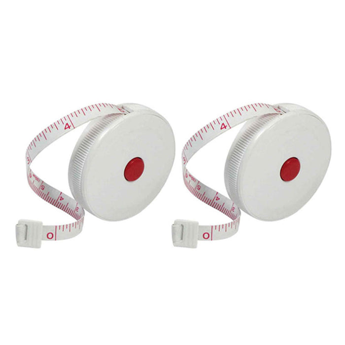 2 Pack Tailor Measuring Tape Retractable 60 Inch 1.5m Sewing Body Measurement