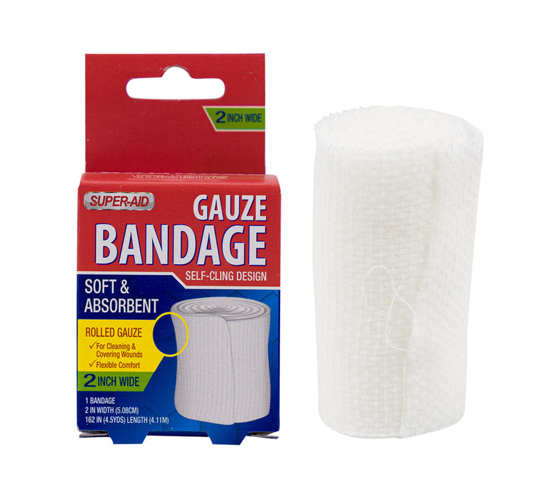 12 Rolls Gauze Dressing Bandage Wrap Self Cling First Aid Medical 2"WX162"L