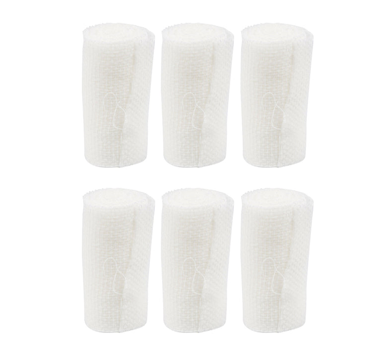 6 Packs Self Adhesive Gauze Bandage Roll Rolled Medical Wrap Sterile 2"WX162"L