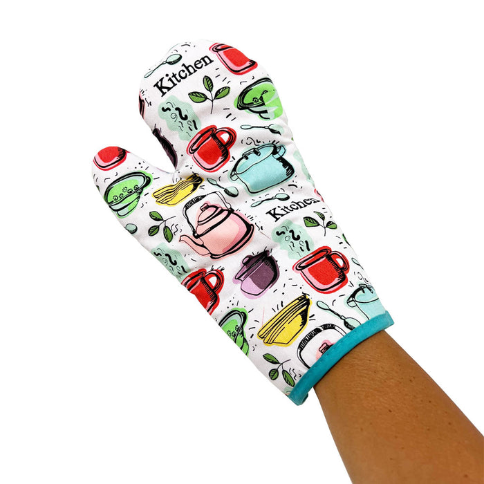 2 Pack Oven Mitts Gloves Pot Holders Cooking Grilling Baking Kitchen BBQ Quilted