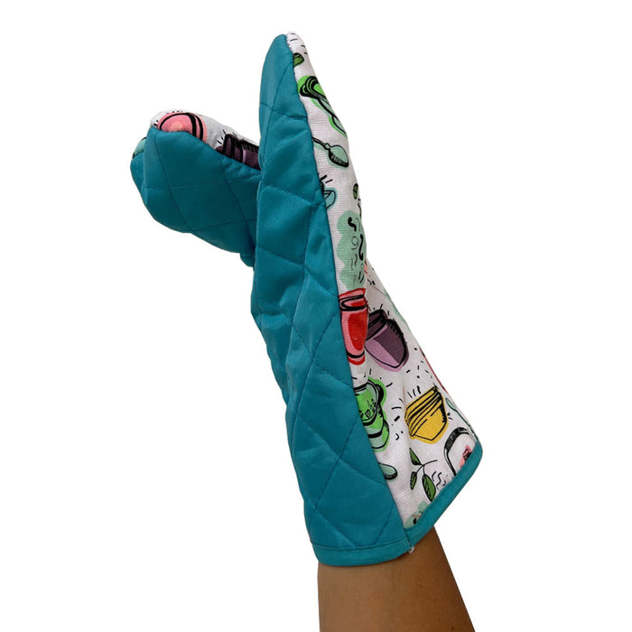2 Pack Oven Mitts Gloves Pot Holders Cooking Grilling Baking Kitchen BBQ Quilted