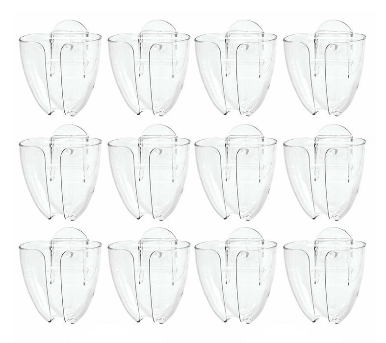 12 Pcs Soap Dish Suction Wall Holder Bathroom Shower Cup Sponge Basket Tray Sink