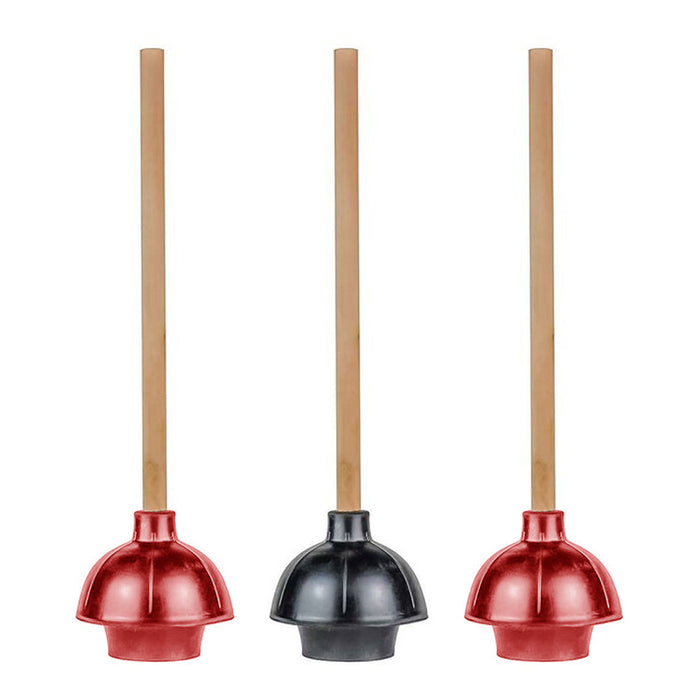 3 High Pressure Powerful Pump Toilet Plunger 19"L Multi-Drain Flange Declog Sink