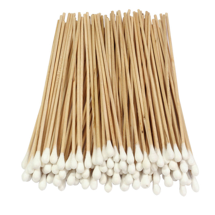 200 Pcs Cotton Swab Sticks Applicator Buds 6" Extra Long Wood Makeup Application