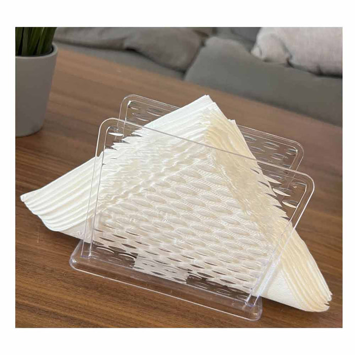 4 Pack Napkin Holder Dining Table Dispenser Tissue Clear Container Kitchen Paper