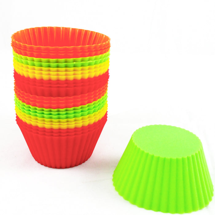 12 Silicone Cupcake Liner Holders Bake Muffin Dessert Baking Chocolate Cups Mold