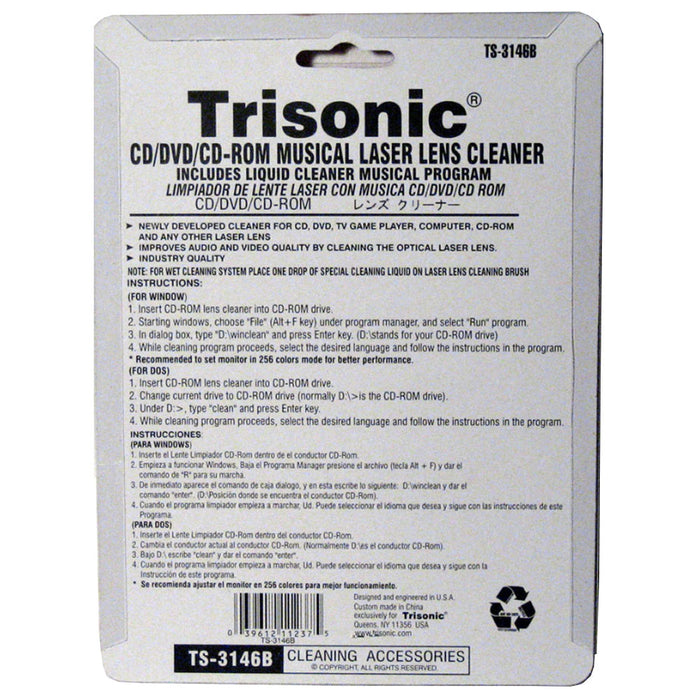 2 pc Laser Lens Cleaner Console Game Player Cd-Rom Dvd Cleaning Liquid Included