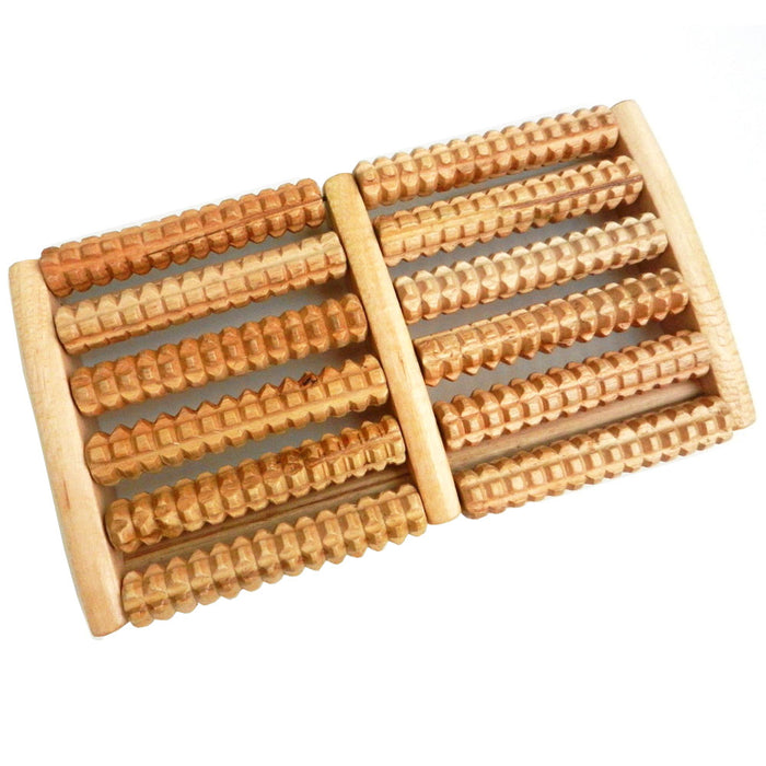 10 Raw Wooden Wood Roller Foot Massager Stress Relief Pain Health Therapy Relax