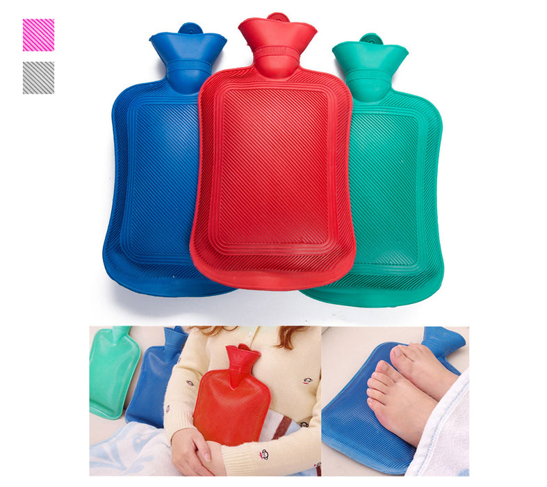 2 Pc 2000mL Hot Water Bag Cold Rubber Relax Warming Bottle Thick Heat Therapy