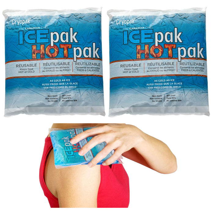 2 Reusable Ice Hot Packs Mats Cooler Injuries Pain Relief Flexible Therapy