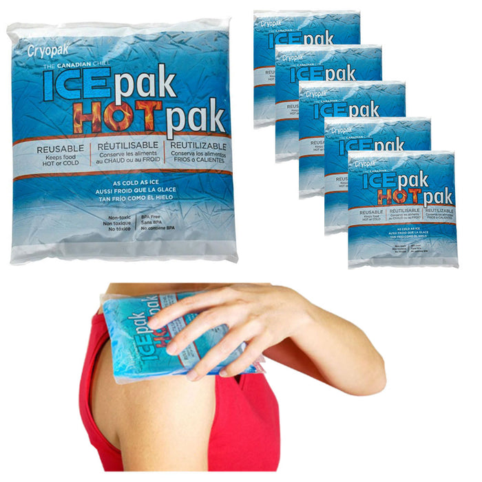 6 X Ice Bags Hot Packs Knee Neck Reusable Cold Relief Pain Headache Sport Injury