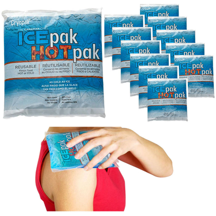 12 Pc Reusable Ice Bags Hot Packs Lunchbox Cooler Warm Food Cold Relief Swelling