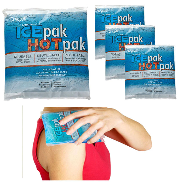4 Pk Ice Cold Hot Packs Mats Gel Cooler Compress Pain Relief Therapy Reusable
