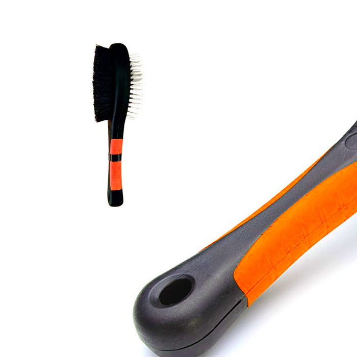 1 Dog Cat Grooming Tool Double Sided Bath Brush Shedding Bathing Pet Supplies