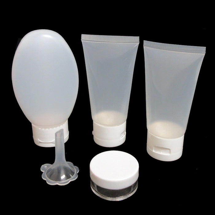 10PCS Travel Bottles Kit Refillable Carry-On Cosmetics Squeezable Containers Set