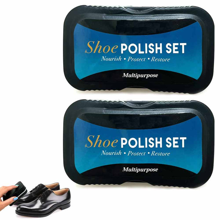 2 Pack Best Shoe Shine Sponge Polish Brush Boots Cleaner Shoe Polishing Sponges