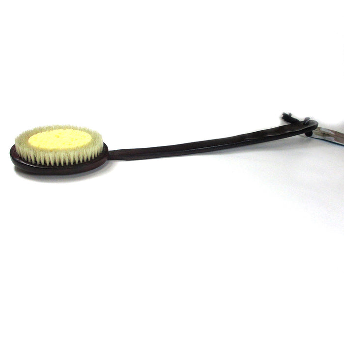 Premium Natural Wooden Body Bath Shower Back Brush Spa Scrubber Sea Sponge New