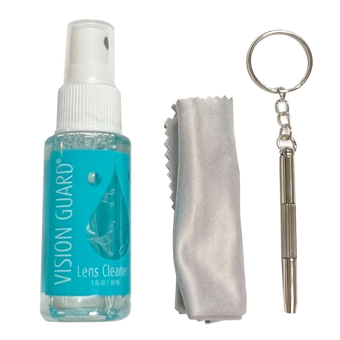 4 Pc Lens Eyeglass Cleaning Kit Cleaner Spray Bottle Microfiber Cloths Glasses