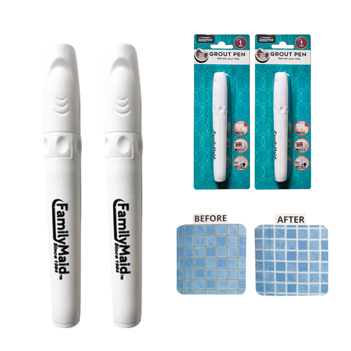2 Grout Restoring Marker White Repair Tile Floor Wall Pen Home Decor Non Toxic