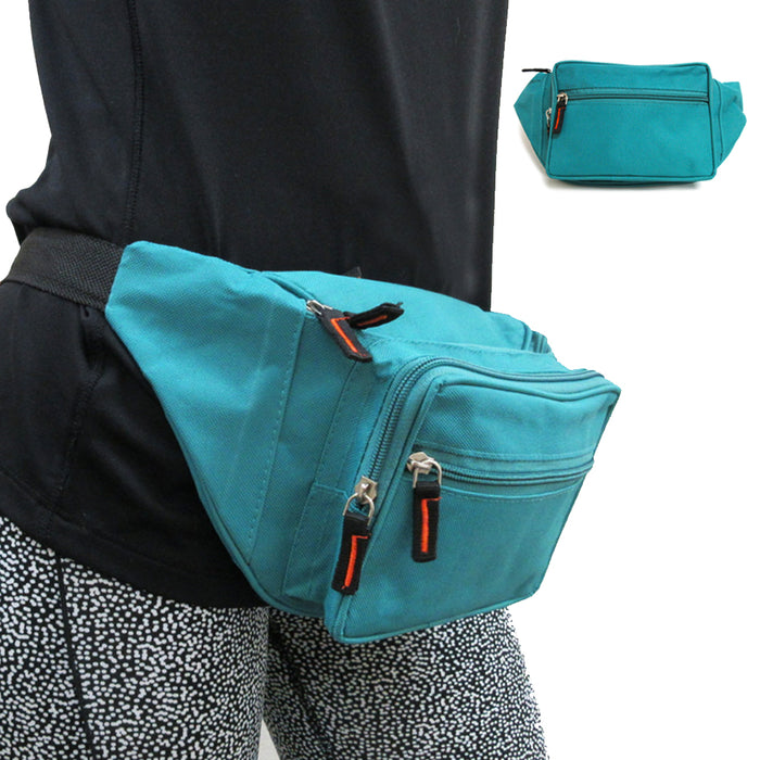 Waist Fanny Pack Adjustable Bag Travel Pouch Men Women Sport Hip Purse Turquoise