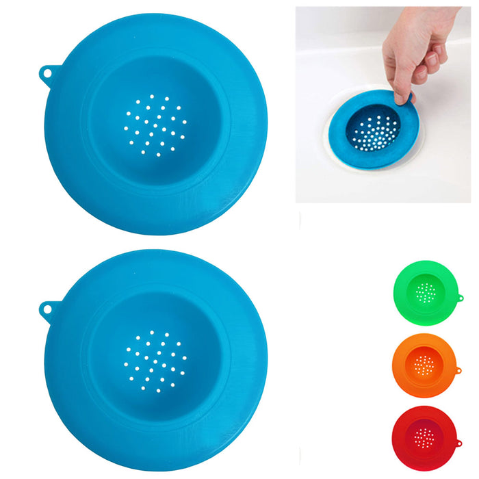 2Pc Kitchen Sink Strainer Silicone Filter Drain Protector Food Trap Debris Waste