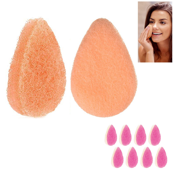 8 Pc Facial Exfoliating Buff Cleansing Sponges Gentle Cleanser Scrub Pads Beauty