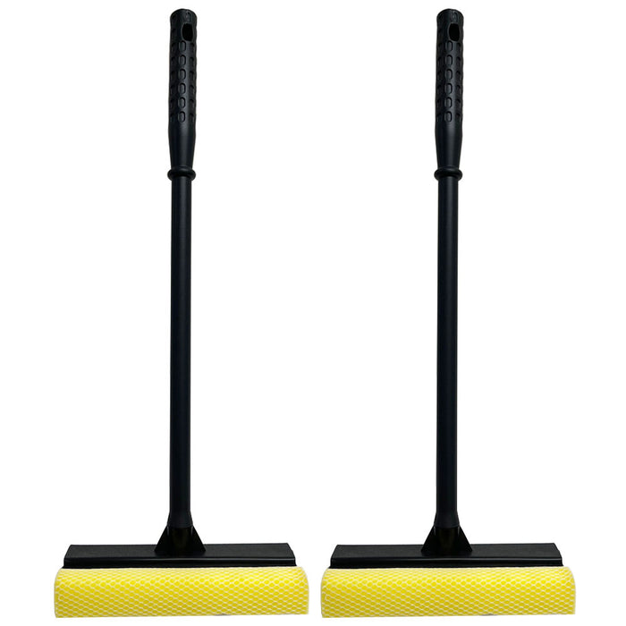 2 Windshield Car Window Squeegee Long Handle Scrubber Cleaner Wiper Blade 20.5"