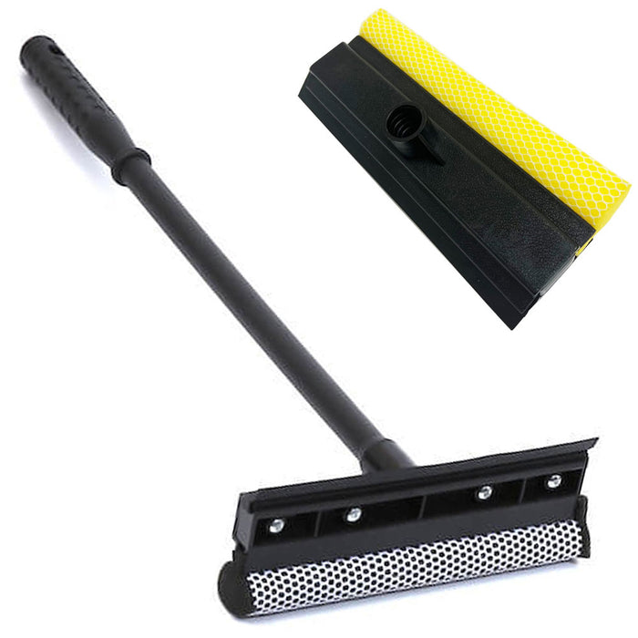 2 Windshield Car Window Squeegee Long Handle Scrubber Cleaner Wiper Blade 20.5"