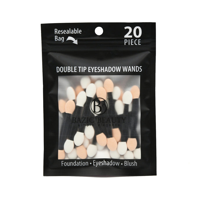 20 Pc Dual Sided Eyeshadow Applicators Makeup Brush Soft Sponge Tip Eye Lip Tool