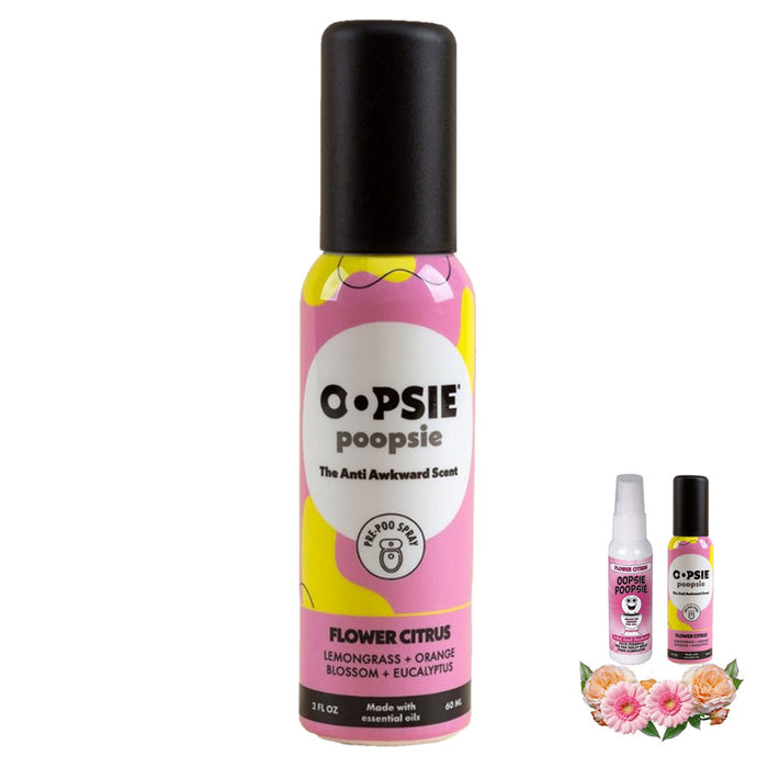 Natural Bathroom Toilet Spray Odor Eliminator Flower Citrus Scent B4 Going New