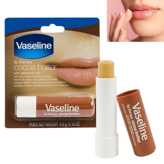 Vaseline Lip Therapy Stick Balm Cocoa Butter Petroleum Jelly Lip Repair 16oz