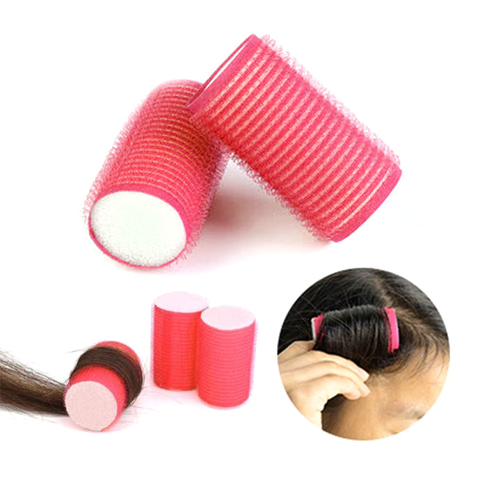 24 Soft Foam Cushion Cling Hair Rollers Self Adhering Medium Curls Curlers 1"Dia