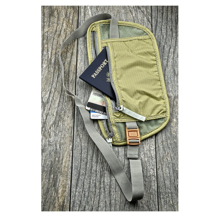 2 Travel Pouch Hidden Passport ID Holder Compact Security Money Waist Belt Bag !