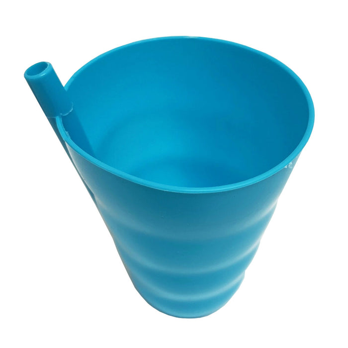 4 Set Cup With Straw 8 oz. Plastic Cup with Built in Straw Kids Assorted Colors