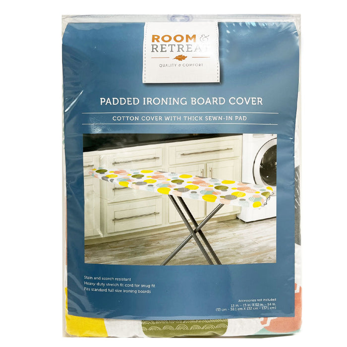 1 Standard Ironing Board Cover Pad Scorch Heat Resistant Silicone Coated 15"X54"