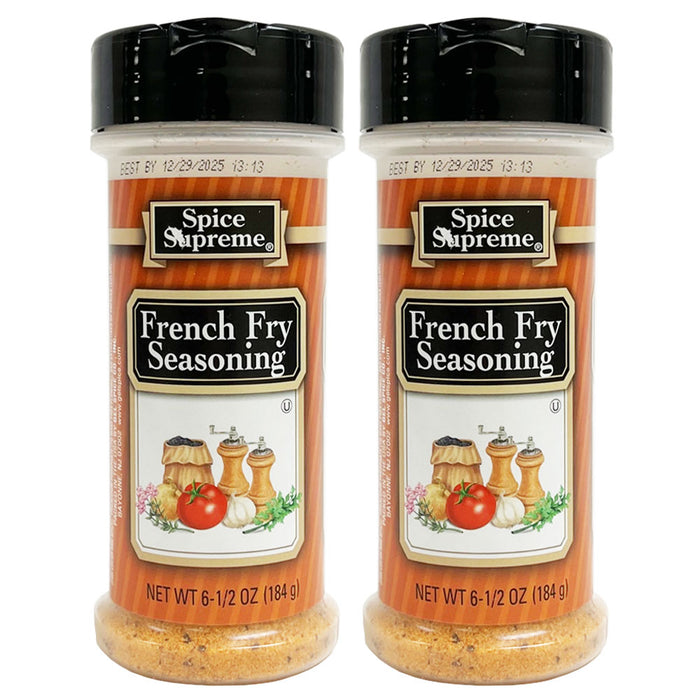 2 Spice Supreme French Fry Seasoning 6.5oz Seasoned Fries Dry Rub Meats Veggies