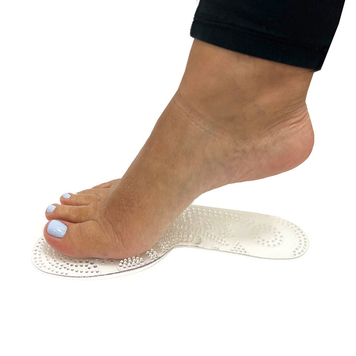 2 Pairs Reflexology Insoles Foot Massage Therapy Pads Pain Relief Shoe Inserts