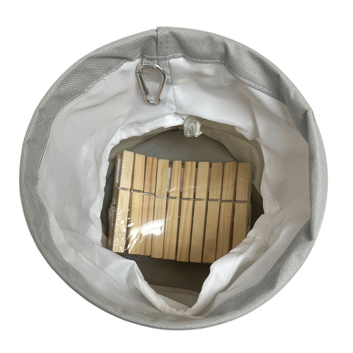 2 Heavy Duty Clothespins Peg Basket Laundry Clip Bags Holder Storage 20 Pins