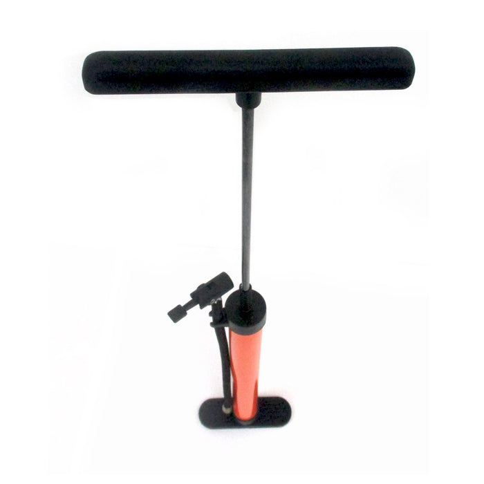 Bicycle Floor Pump Metal Hand Foot Air Bike Tire Shrader Valve 60 PSI 19" New !