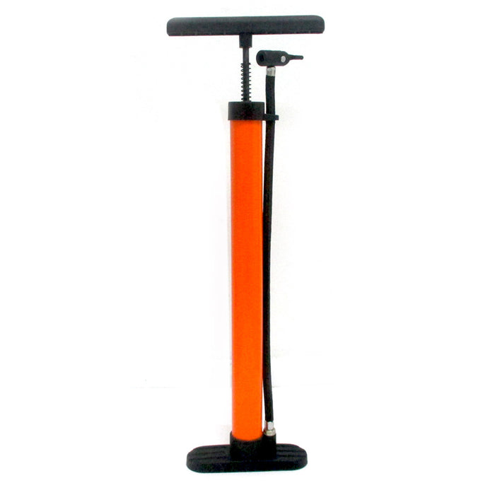 Bicycle Floor Pump Metal Hand Foot Air Bike Tire Shrader Valve 60 PSI 19" New !