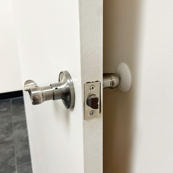 3 Pc Door Knob Stop Wall Protector Guard Shield Round White Self Adhesive Stick
