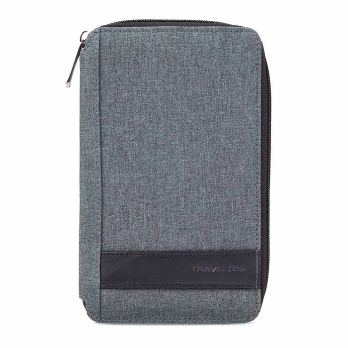 Travelon RFID Blocking Multi Passport Holder Zip Wallet ID Case Travel Organizer