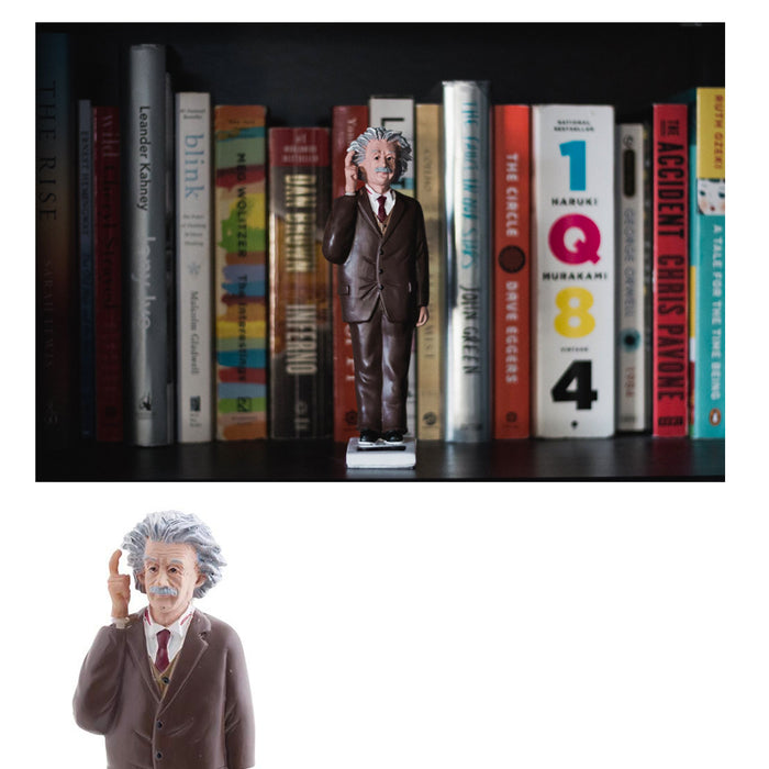 Kikkerland Solar Powered Albert Einstein Waving Figurine Novelty Figure Gift New