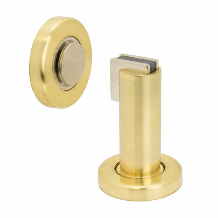 4 Magnetic Door Stopper Holder Flat Catch Doorstop Guard Home Fitting Screw Gold
