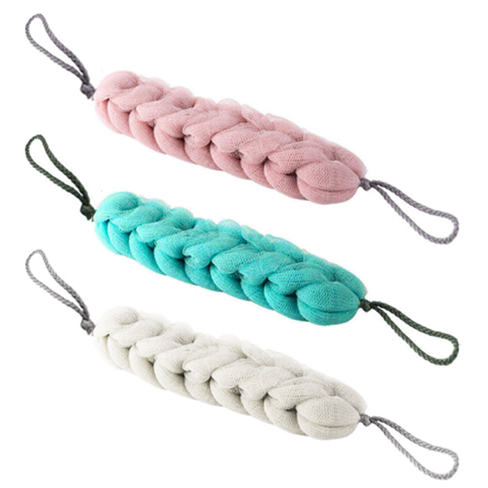 2 Back Scrubber Mesh Sponge Bath Shower Exfoliating Body Brush Wash Nylon Puff !