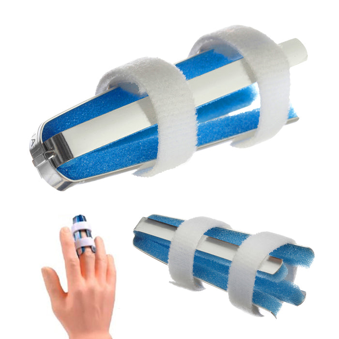 1 Pc Finger Splint Support Brace Soft Foam Interior Pain Relief Immobilization