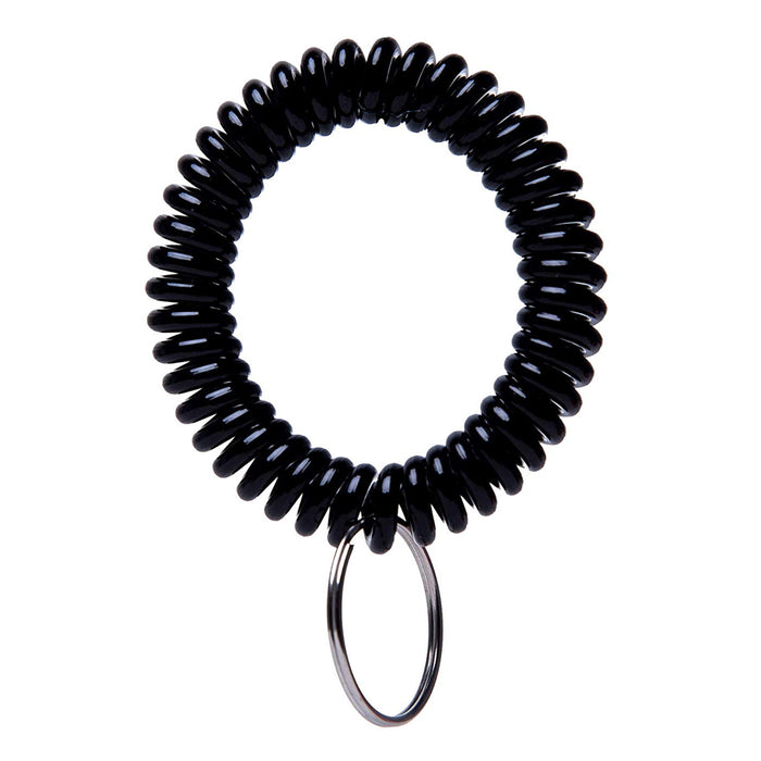 24 PCS Spring Spiral Coil Wrist Key Chain Ring Holder Stretchable Band Wholesale