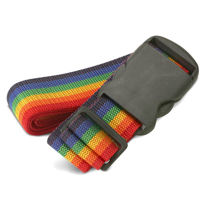 4 x Travel Luggage Straps Adjustable Suitcase Belt Buckle Holder Rainbow Colors