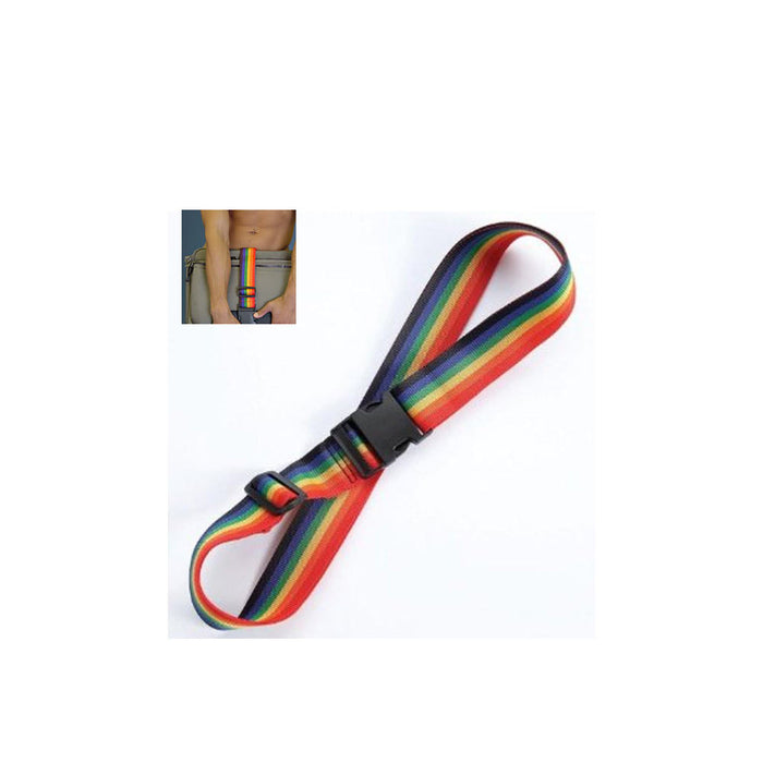 4 x Travel Luggage Straps Adjustable Suitcase Belt Buckle Holder Rainbow Colors
